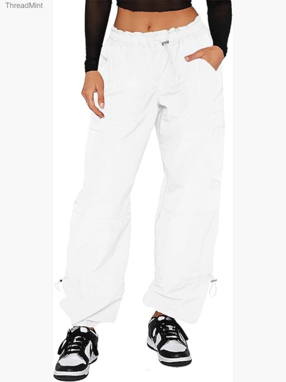 Baggy Cargo Parachute Pants for Women Y2K Festival Outfits Hiking